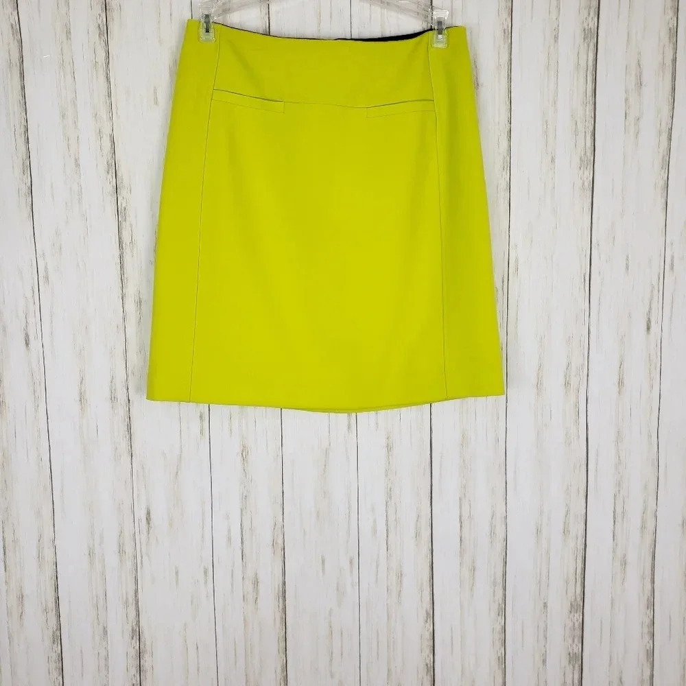 Ann Taylor Loft Bright Yellow Pencil Skirt